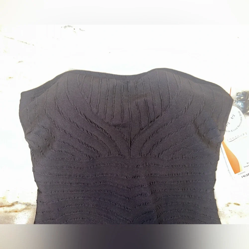 NWT Contours by Coco Reef Size 14/38D Elegant Black One-Piece‎ Swimsuit - Picture 3 of 12
